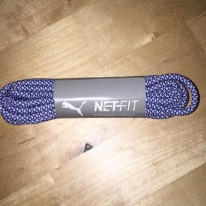 Puma New Netfit Shoe Laces Blue/White